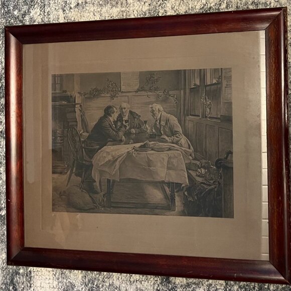 Christmas Time Engraving, Signed by W Dendy & Sadler James Dobie - Picture 1 of 2